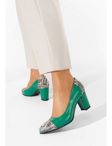 Zapatos Γόβες με χοντρό τακούνι Manusia πρασινο