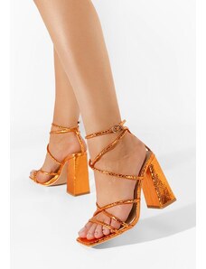 Zapatos Πέδιλα με χοντρο τακουνι Karine Πορτοκαλι