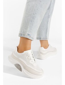 Zapatos Sneakers γυναικεια Katya λευκά V4