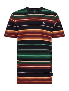 Iriedaily Μπλουζάκι 'Santo' σκούρο πράσινο / πορτοκαλί / σκούρο κόκκινο / μαύρο
