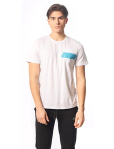 Ανδρικό T- Shirt με Τύπωμα στο Στήθος Τσέπη Paco & Co 2331005 ΛEYKO