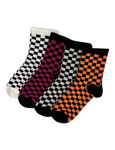 V-STORE Κάλτσες Σετ σκακιέρα με ρίγες (4 τεμάχια) 0031-03