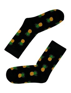 V-STORE Κάλτσες με σχέδιο ανανά σε μαύρο χρώμα 0070-10