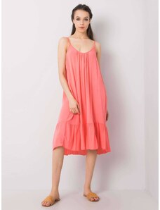 Ροζ φόρεμα Och Bella BI-81961. Ρ37