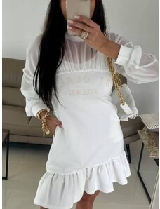 By o la la Λευκό φόρεμα By a la la cxp0741. Ρ01