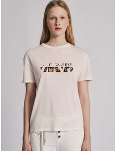 Γυναικείο T- Shirt με Τύπωμα στο Στήθος Staff Estelle 63-011.049 ΛEYKO