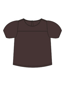 Γυναικείο μπλουζάκι Moodo - σκούρο καφέ