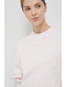Βαμβακερή μπλούζα New Balance γυναικεία, χρώμα ροζ WT23555WAN