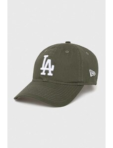 Βαμβακερό καπέλο του μπέιζμπολ New Era χρώμα: πράσινο, LOS ANGELES DODGERS