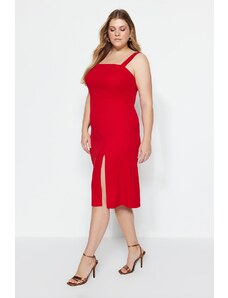 Trendyol Curve Plus Size Φόρεμα - Κόκκινο - Bodycon