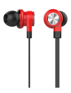 CELEBRAT earphones με μικρόφωνο D9, 10mm, 3.5mm, 1.2m, κόκκινα