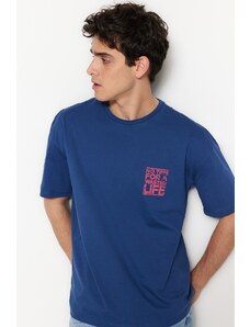 Trendyol T-Shirt - Σκούρο μπλε - Χαλαρή εφαρμογή