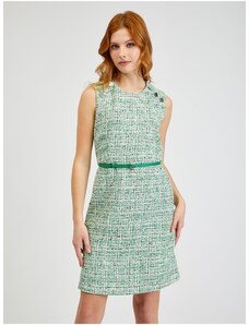 Orsay Green Women Φόρεμα με Σχέδια και Ζώνη - Γυναικεία