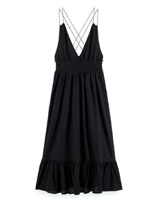 MAISON SCOTCH Φορεμα Smock Waistband Maxi Dress 172819 SC0008 black