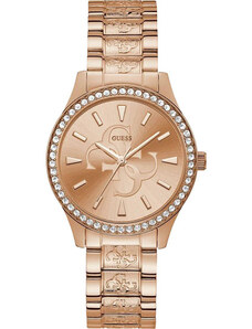 GUESS Anna Crystals - W1280L3 , Rose Gold case with Stainless Steel Bracelet