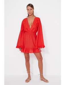Trendyol Both Dress - Κόκκινο - Σούφρα