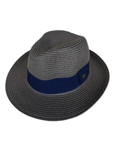Ανδρικό καλοκαιρινό καπέλο Rollent Fedora Karfil Hats Γκρί Σκούρο