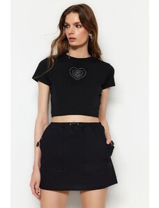 Trendyol T-Shirt - Μαύρο - Slim fit