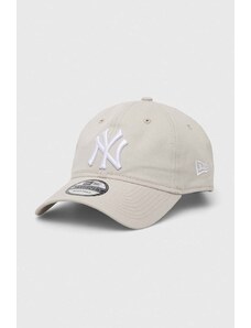 Βαμβακερό καπέλο του μπέιζμπολ New Era χρώμα: γκρι, NEW YORK YANKEES