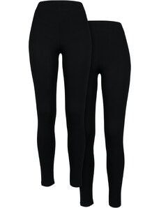 UC Ladies Women's Jersey Leggings 2-Pack Black+Black