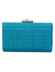 Bag to bag Τσάντα φάκελος clutch ψάθινο-21886 - Γαλάζιο Γαλάζιο