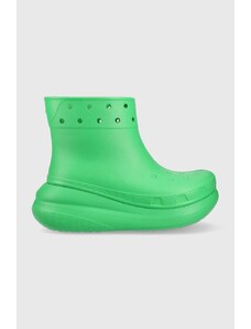 Ουέλλινγκτον Crocs Classic Crush Rain Boot χρώμα: πράσινο, 207946