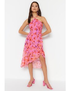 Trendyol Φόρεμα - Ροζ - Ασύμμετρο