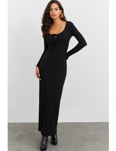 Cool & Sexy Γυναικεία Μαύρο Camisole Maxi Φόρεμα