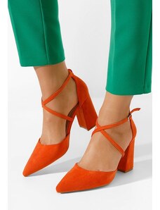 Zapatos Γόβες με χοντρό τακούνι Dimitra Πορτοκαλι