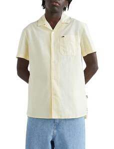 TOMMY HILFIGER Tommy Jeans Ανδρικό πουκάμισο λινό zest lemon DM0DM15924-ZHO
