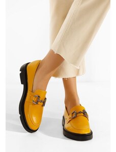 Zapatos Μοκασίνια γυναικεια δερματινα Κιντρινο Duquesa V2