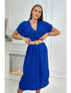 Kesi Dress with decorative belt purple-blue