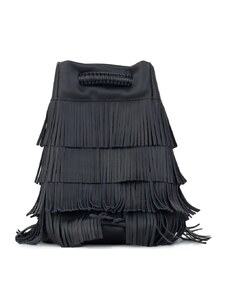 Mini Bags Γυναικεία Callista Μαύρο Fringe Pouch