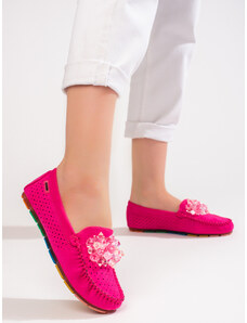 GOODIN Γυναικεία openwork loafers με κρύσταλλα Shelvt ροζ