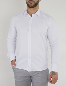 Huxley and Grace Ανδρικό βαμβακερό λευκό πουκάμισο SL110