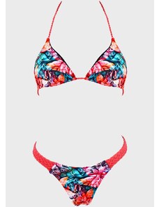 gsecret Γυναικείο set bikini brazil all print floral αποσπώμενη ενίσχυση Cup B ΣΑΠΙΟ ΜΗΛΟ