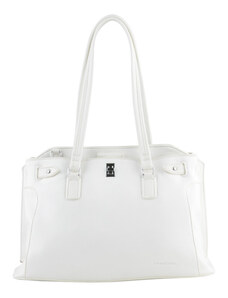 Τσάντα ώμου τριθέσια λευκή Francinel 9KQE18 - 28089-39