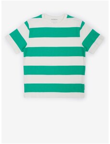 Λευκό και πράσινο αγόρια ριγέ T-Shirt Tom Tailor - Αγόρια