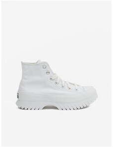 Λευκά γυναικεία πάνινα παπούτσια στον αστράγαλο στην πλατφόρμα Converse Chuck Taylor - Γυναίκες