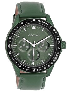 OOZOO Timepieces C11111 Green Leather Strap