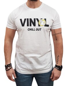 Vinyl Art Clothing Vinyl Art - 84756-02 - CHILL OUT T-SHIRT - White - μπλούζα μακό