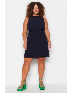 Trendyol Curve Plus Size Φόρεμα - Σκούρο μπλε - A-line