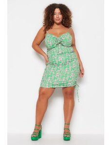 Trendyol Curve Plus Size Φόρεμα - Πράσινο - Bodycon