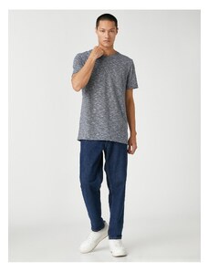 Koton T-Shirt - Σκούρο μπλε - Slim fit