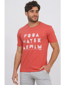 Be-casual Ανδρικό T-shirt Talk Coral