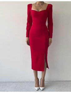 Creative Φόρεμα - κώδ. 37111 - 4 - κόκκινο