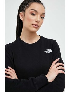 Βαμβακερή μπλούζα The North Face γυναικεία, χρώμα μαύρο