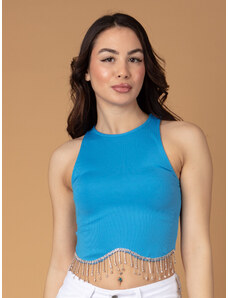 OBI Γυναικεία μπλούζα με Κρόσια - Μπλε - 003004