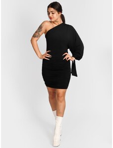 OBI Φόρεμα Γυναικείο Με Έναν Ώμο - Μαύρο - 001005