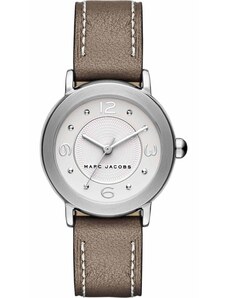 MARC JACOBS Riley - MJ1472, Silver case with Brown Leather Strap